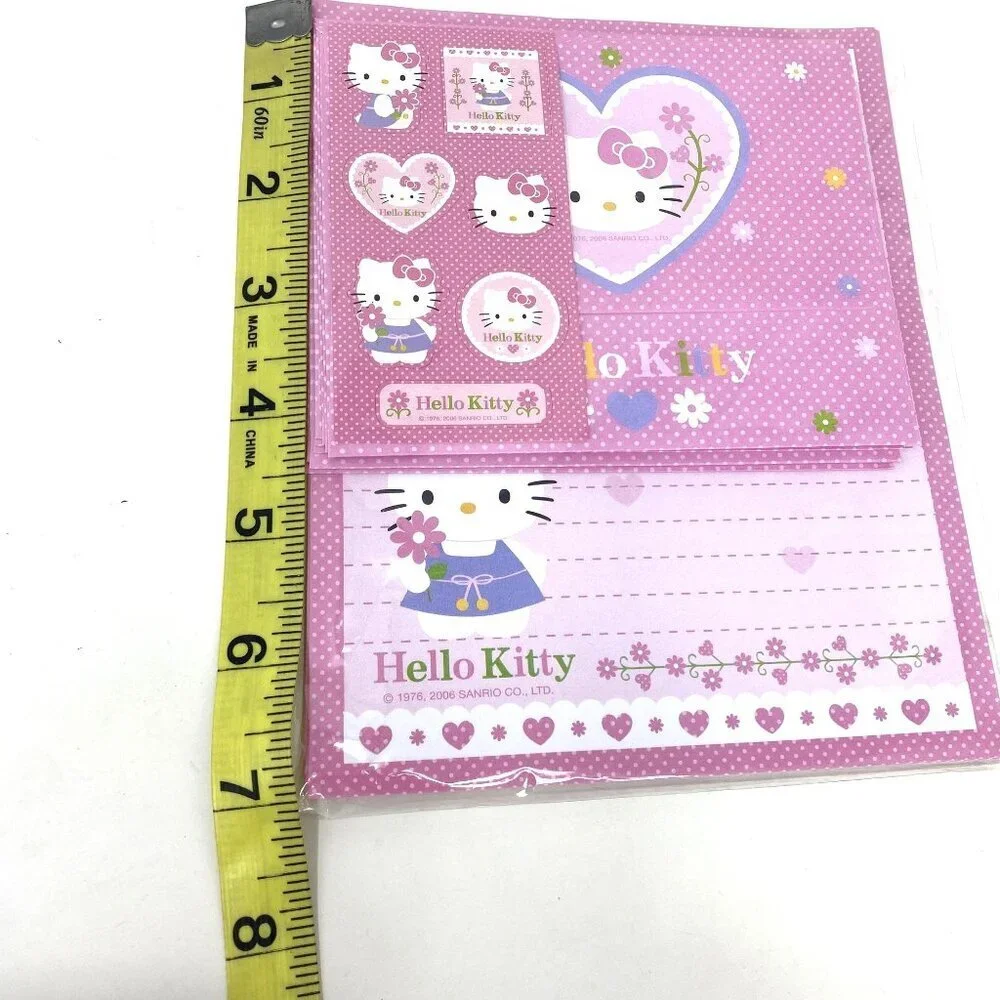 Hello Kitty Letter Writing Set Paper Envelopes Stickers Pink School Learning